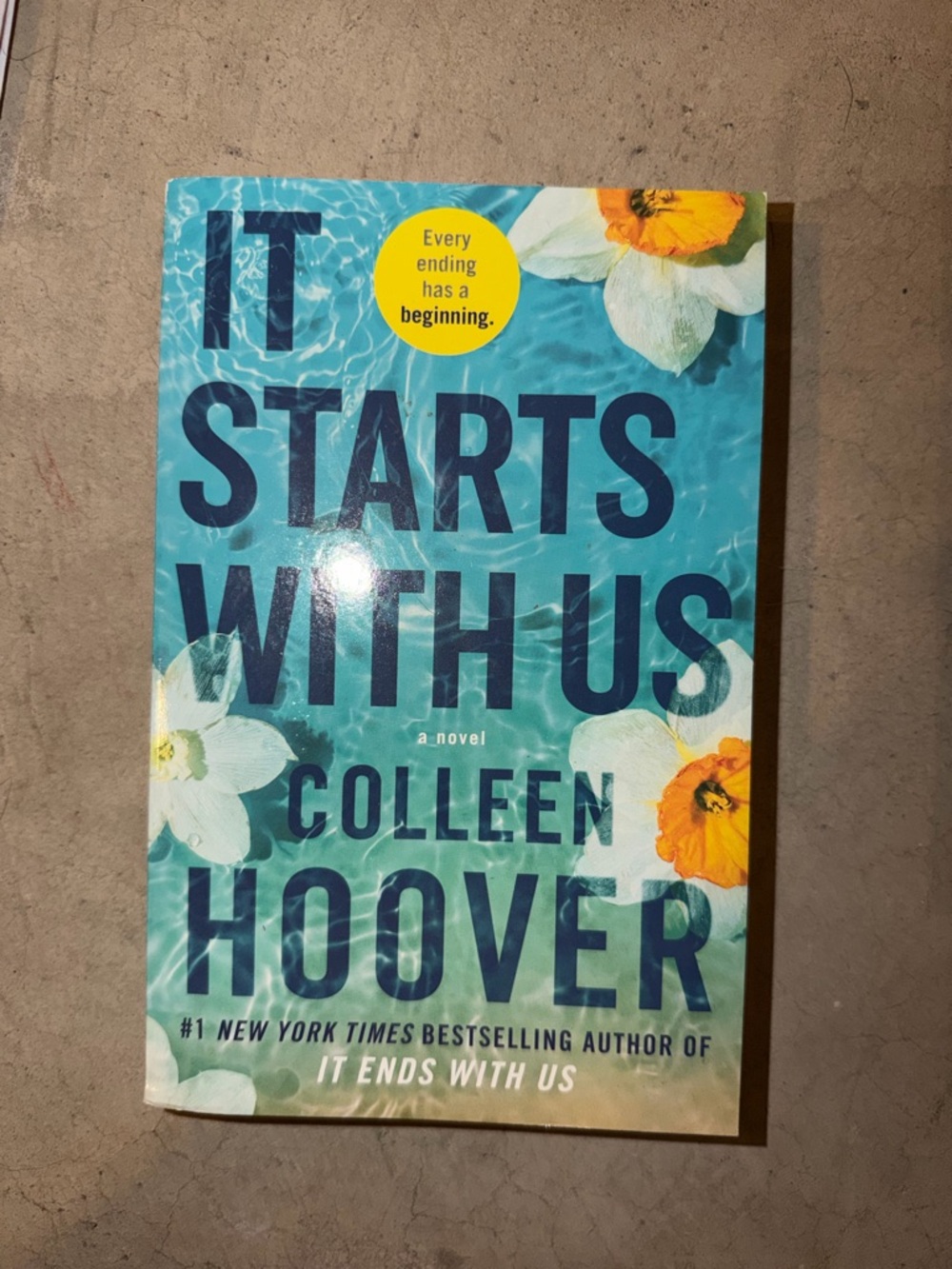 It Starts With Us by Colleen Hoover - Blue Floral Paperback